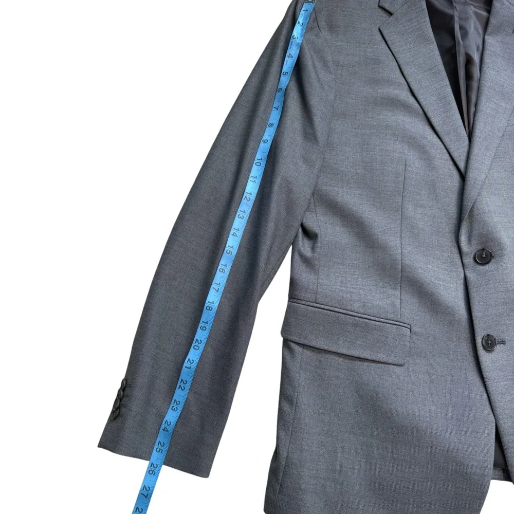 Banana Republic Mens 42R Slim Fit Gray Blazer Suit Jacket‎ Sport Coat Stretch